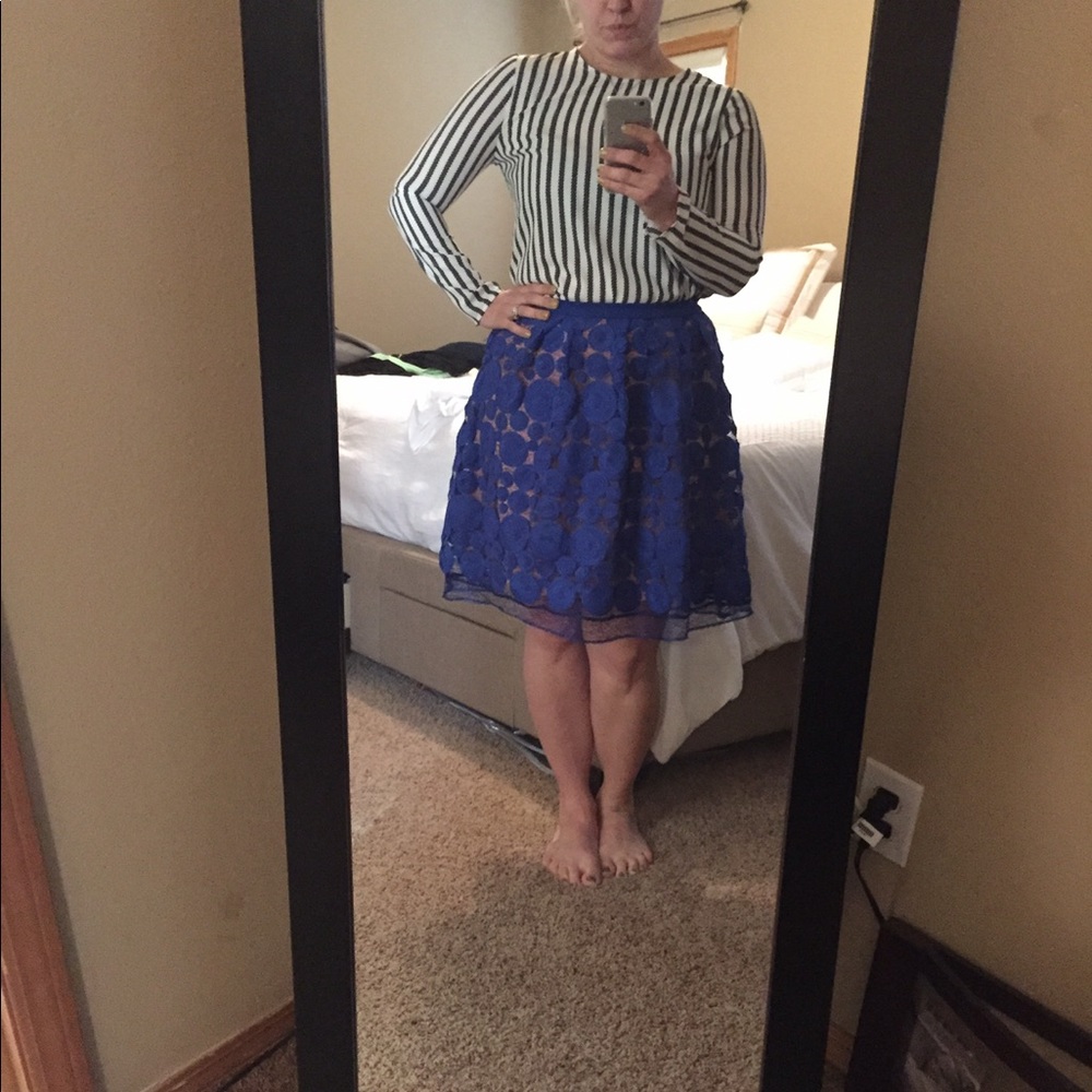 Blue ANTHROPOLOGIE skirt size 10